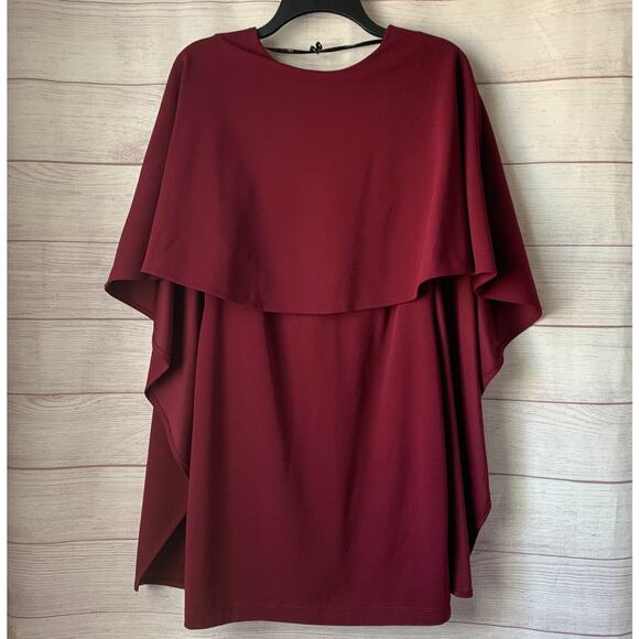Lulus Dresses & Skirts - Lulu's Wine Asymmetrical Dress with Cape